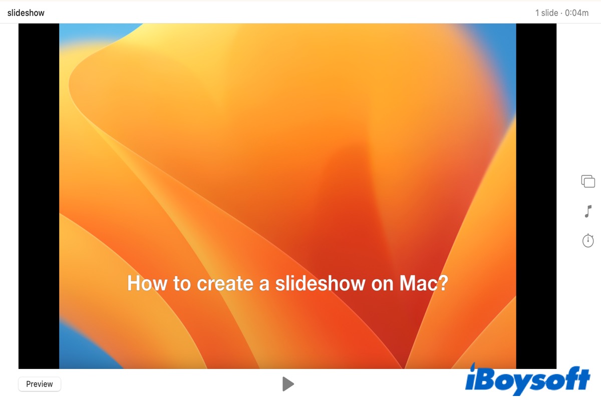 how to make a slideshow presentation on mac