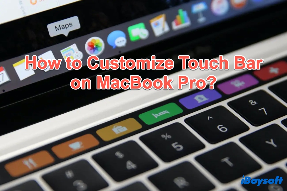 how to customize touch bar on MacBook Pro