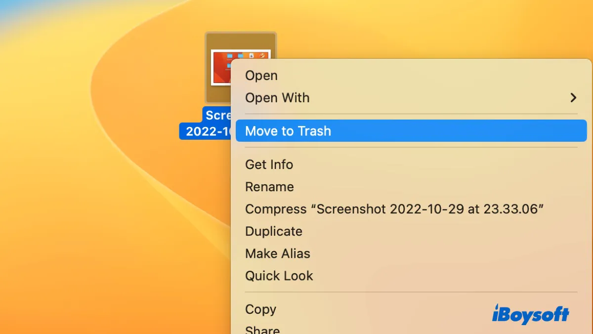 How to delete a screenshot on MacBook