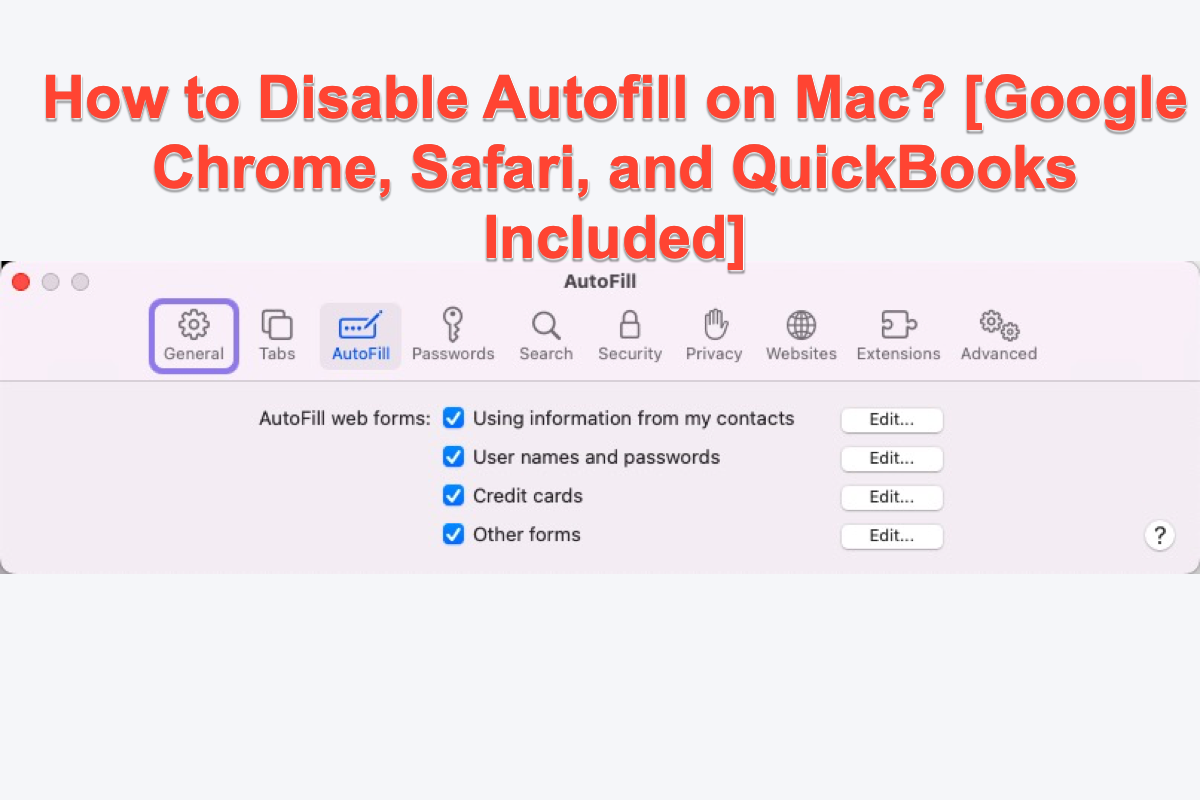 how to disable autofill on Mac