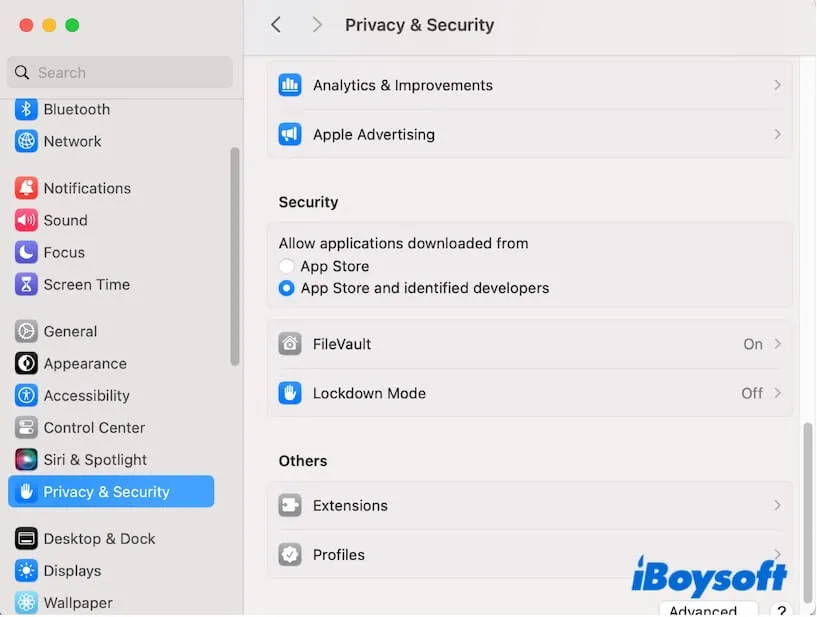 Configurações de Privacidade e Segurança no Mac