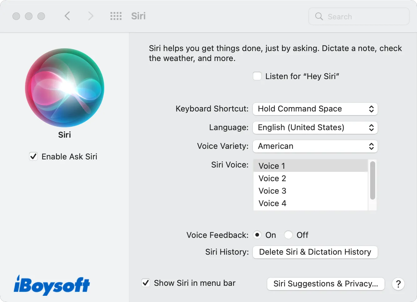 how to disable siri on mac
