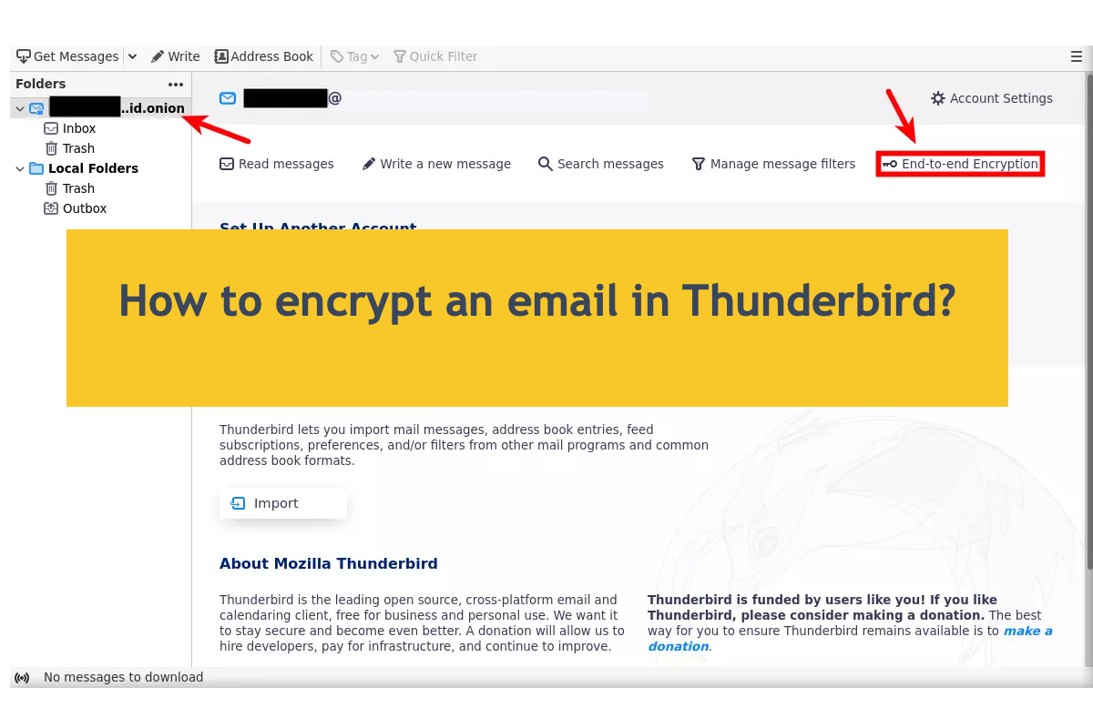 como criptografar um email no Thunderbird