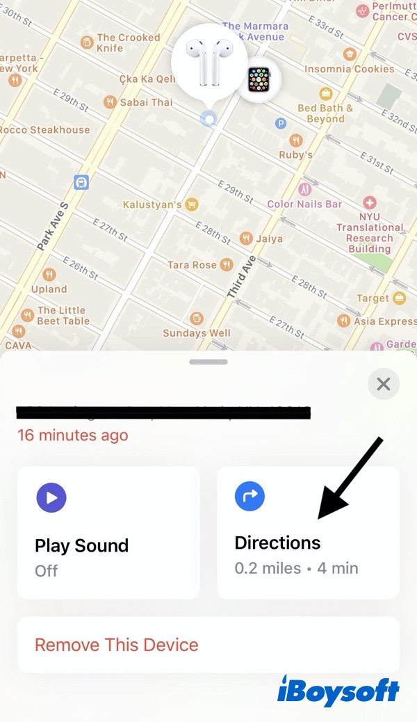how to find lost AirPods using Find My app