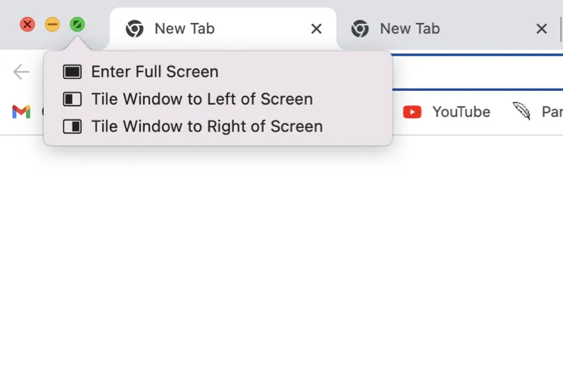 Enter full screen on Mac