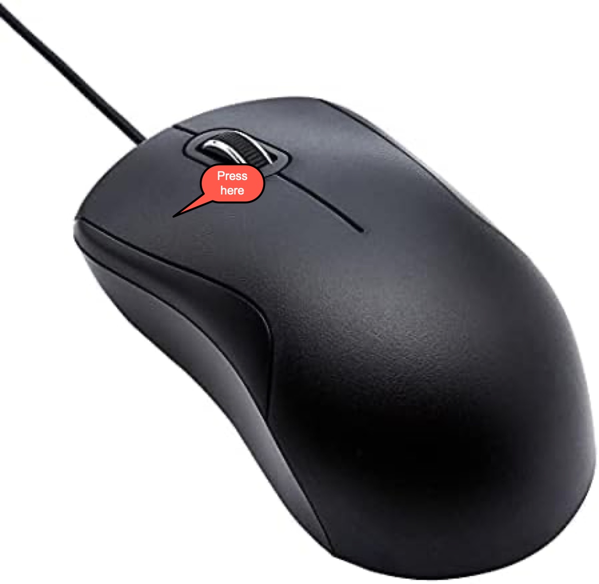 Comment cliquer gauche avec une souris standard