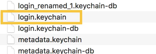 como restaurar o keychain no Mac