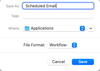 save the email automation