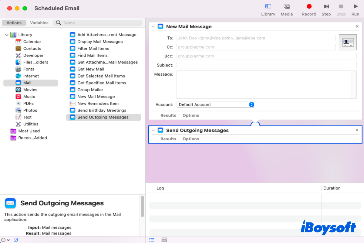 How to schedule an email on Mac