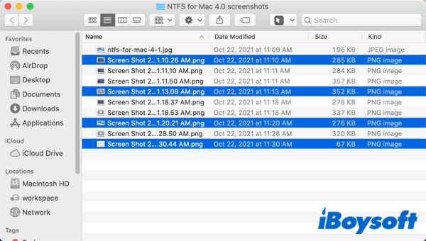 select multiple discontiguous files on your Mac
