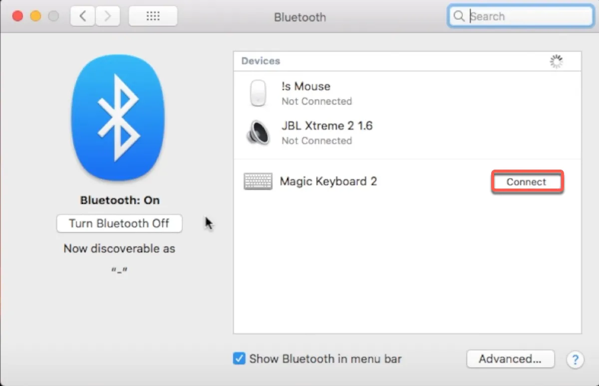 How to connect to Magic Keyboard on Mac