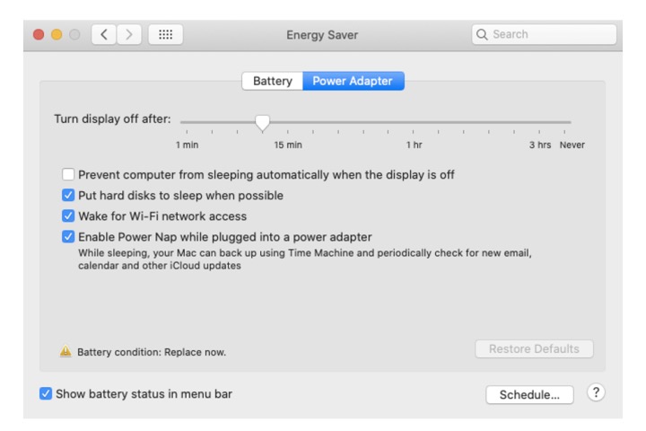 Save Energy on Mac 2