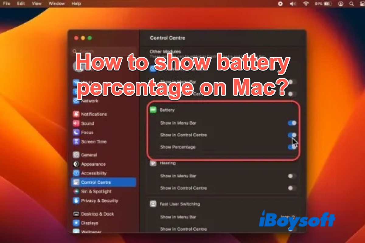 How to Show Battery Percentage on Mac