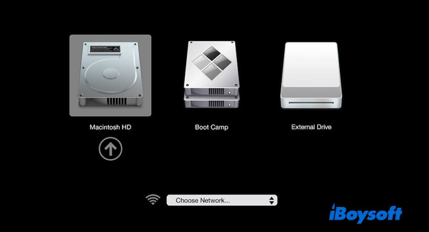choose Mac startup disk