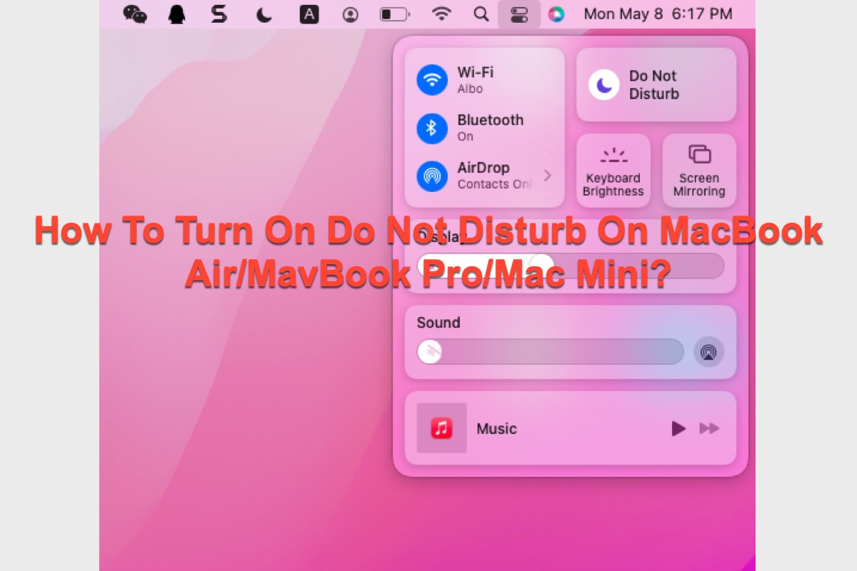 How To Turn Do Not Disturb On Mac