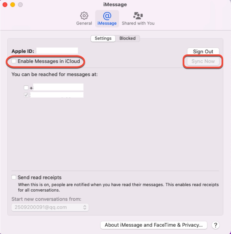 Como corrigir o problema de iMessage não estar sincronizando no Mac