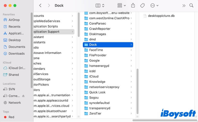 eliminar el archivo Dock db para restablecer Launchpad en Mac