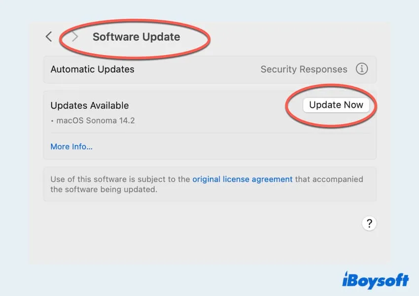 Fix 9 update macOS