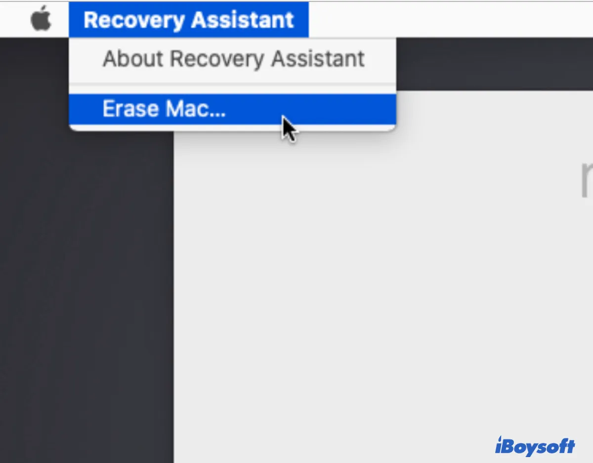 Erase your Mac to fix Activate Mac no WiFi menu