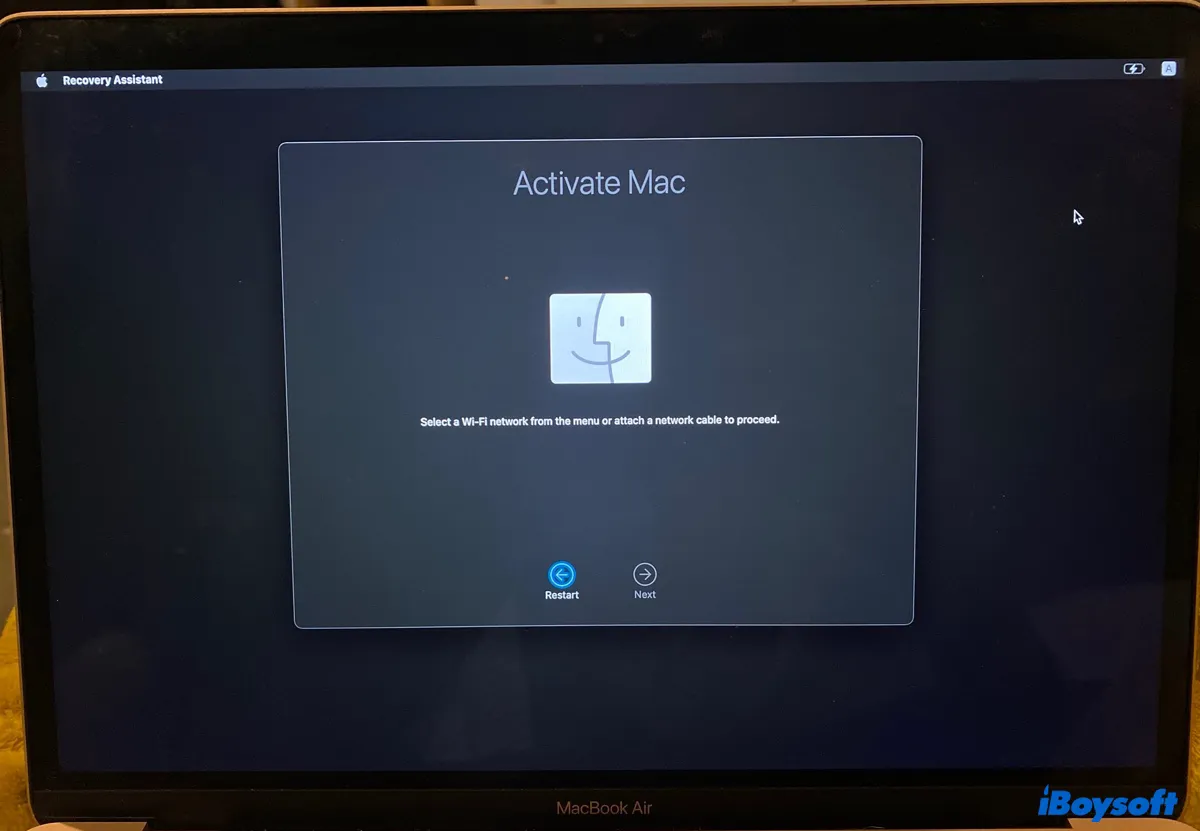 Mac Recovery Assistant sin WiFi