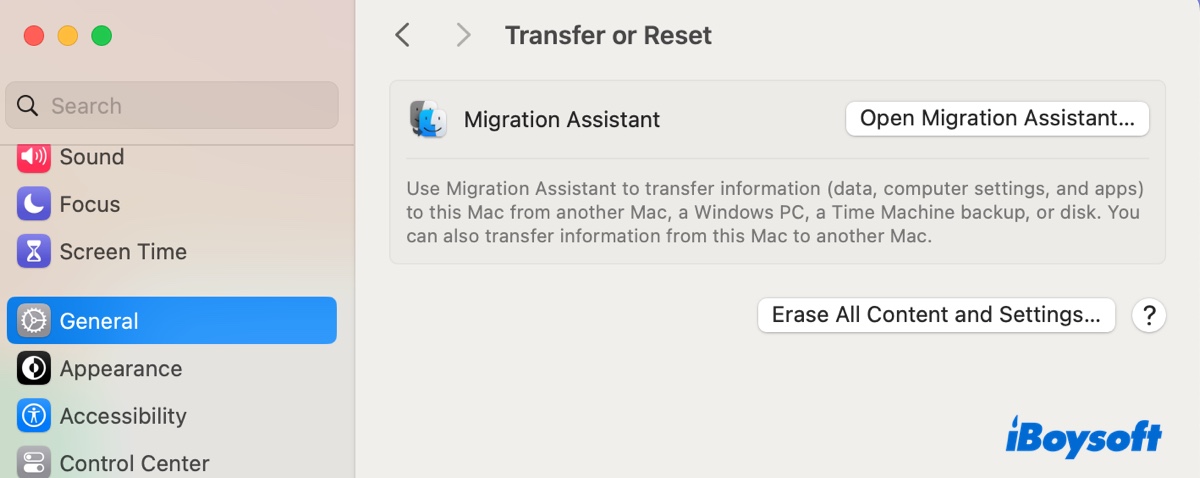 Apagar todo conteúdo e configurações no macOS Ventura