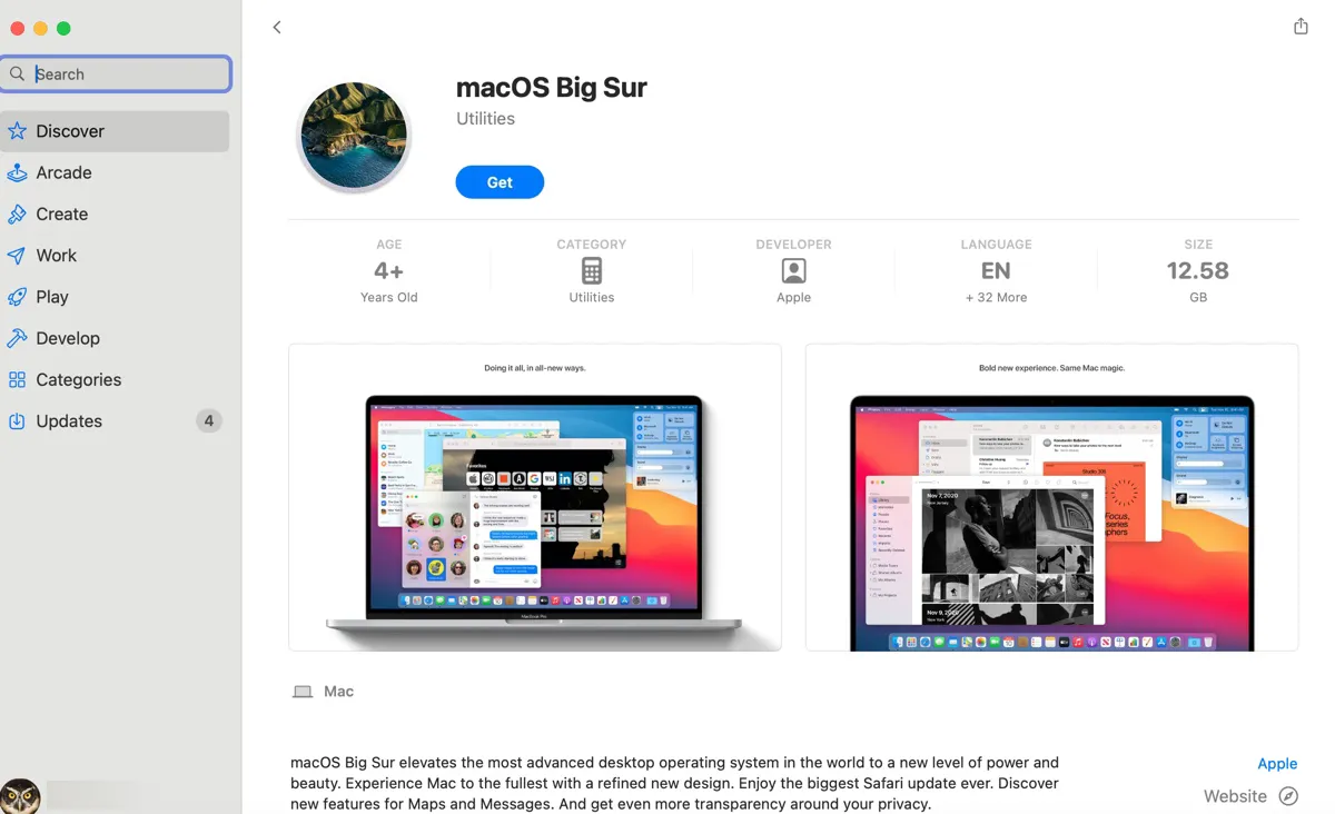 Comment télécharger macOS Big Sur depuis l'App Store