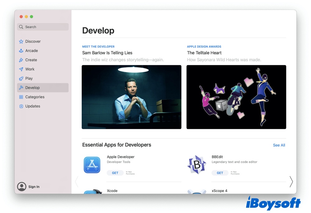 macOS Big Sur App Store