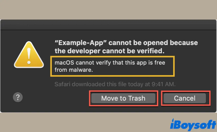 How to fix macOS cannot verify that this app is free from malware