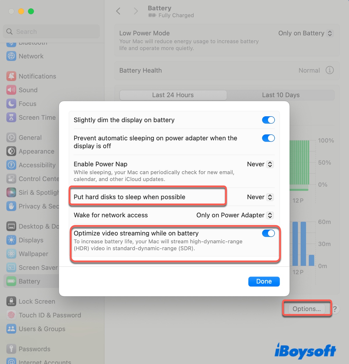 Slow down battery drain on Mac