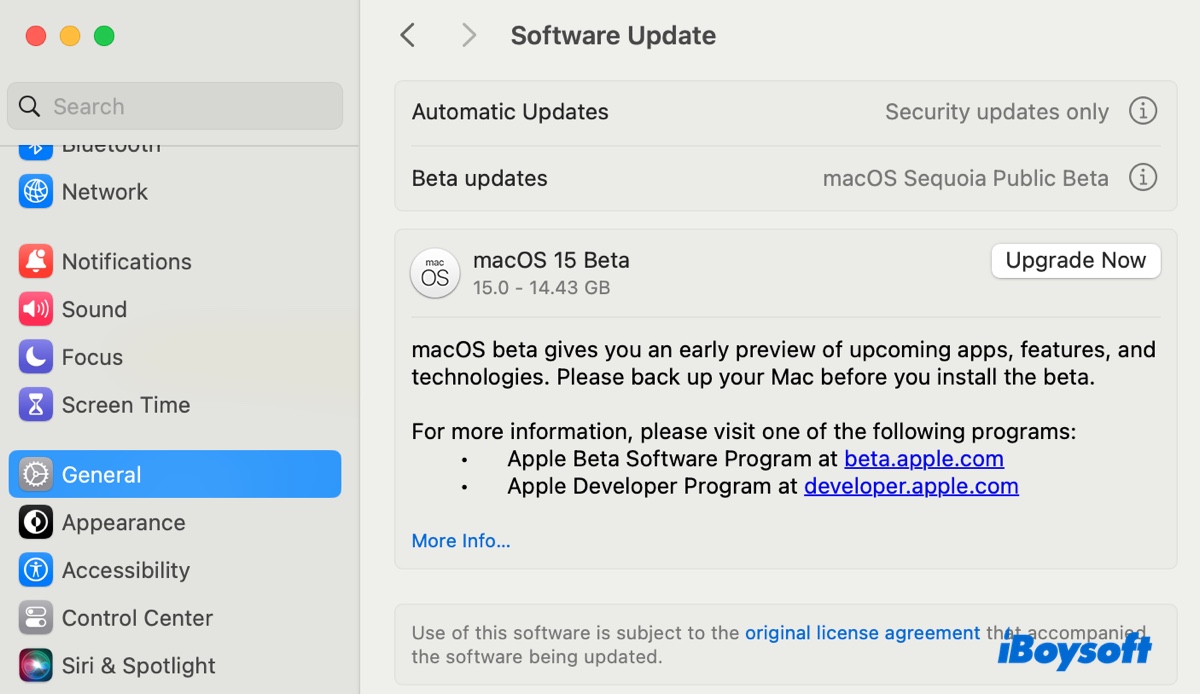 Actualización de macOS Sequoia