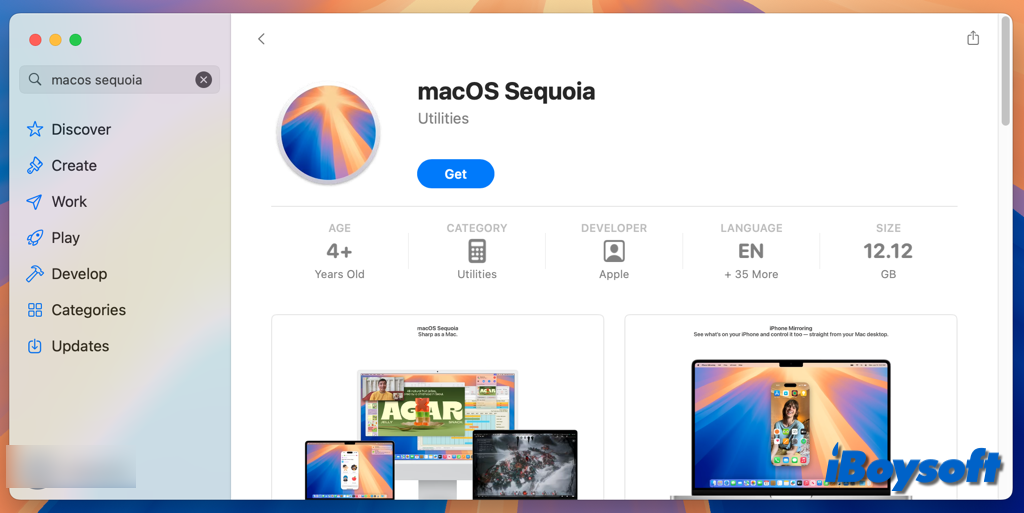 check macos sequoia in app store