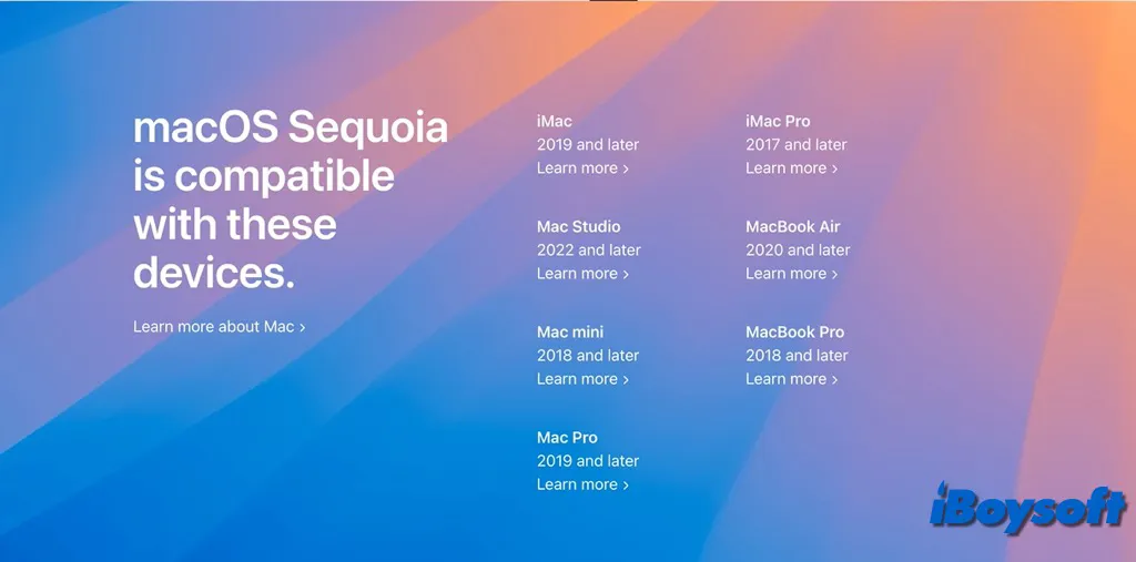 macos sequoia compatibility