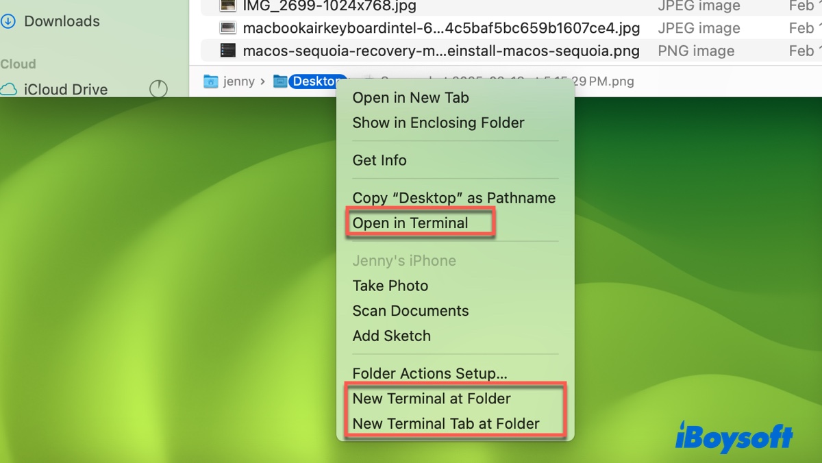 Open Terminal from Finder