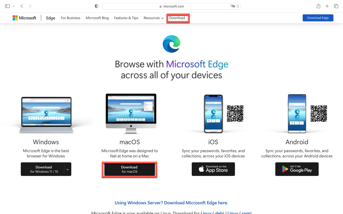 edge browser for mac download