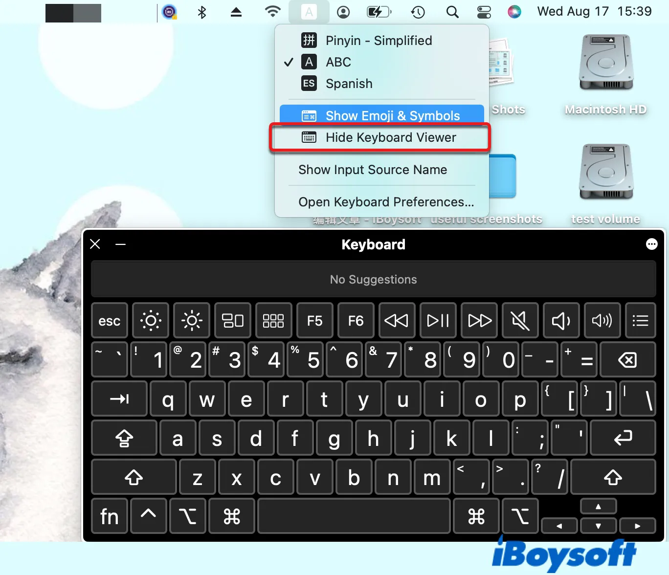 Check whether the keyboard keys have issues using Keyboard Viewer