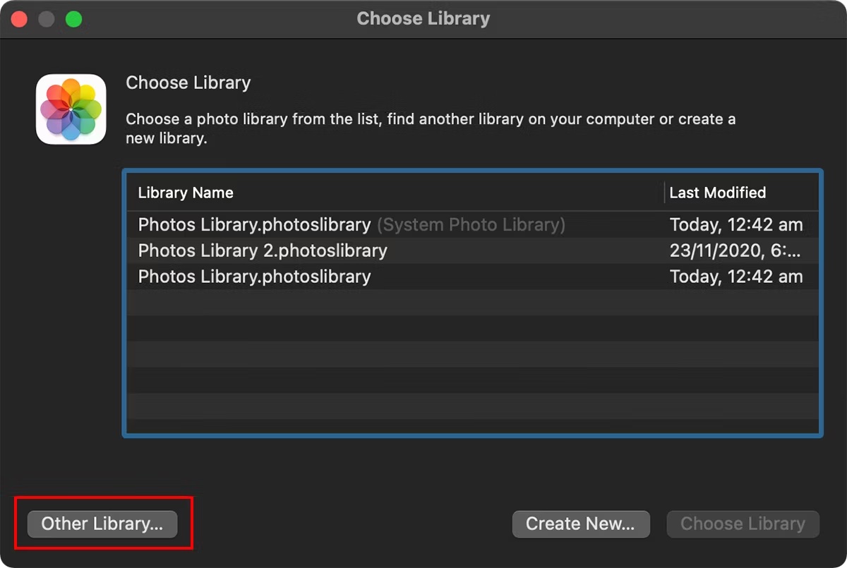 mover biblioteca de fotos para disco externo no Mac