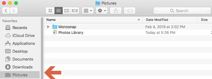 photos library in finder