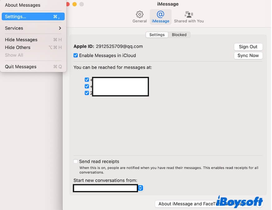 se connecter à iMessage sur Mac