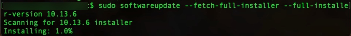 macOS Installer von Terminal herunterladen