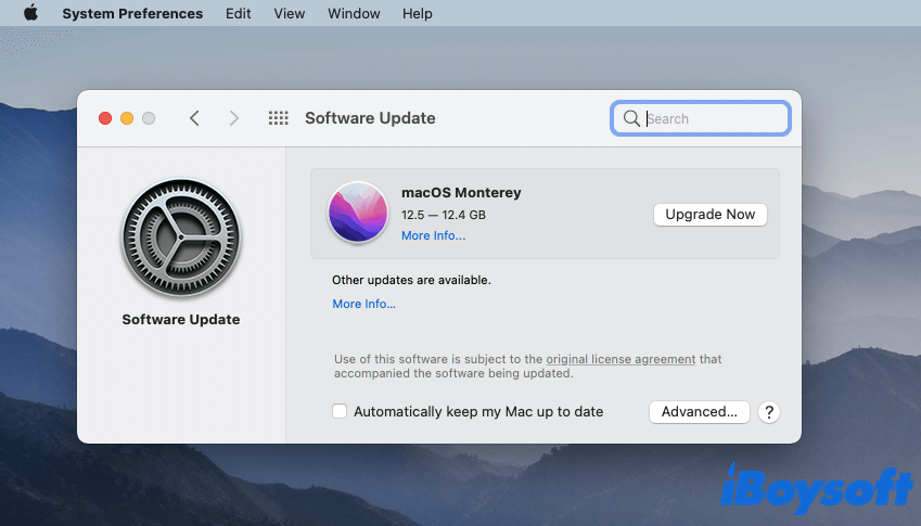 update your Mac to the latest macOS version