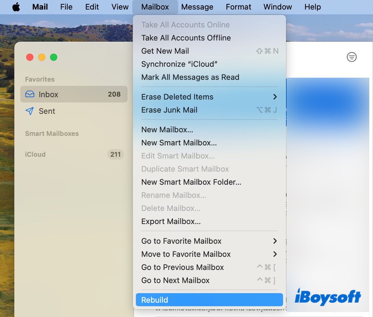 How to rebuild mailbox on Mac