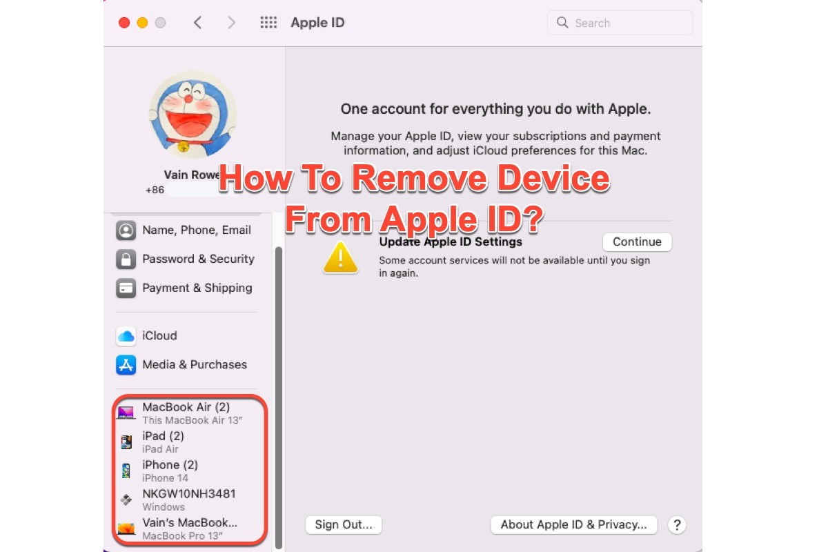 como remover um dispositivo do ID Apple