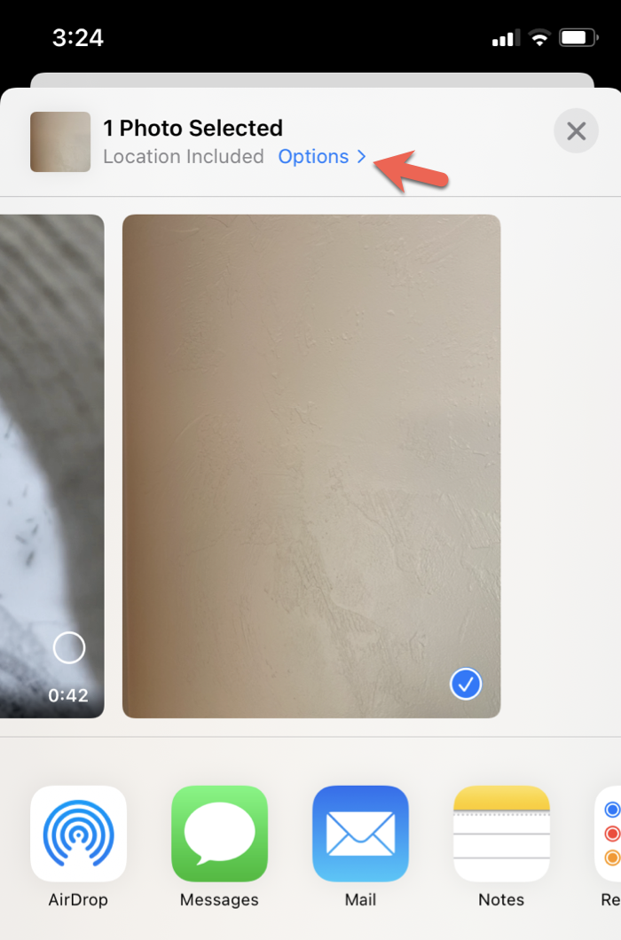 Remove location data from photos on iPhone