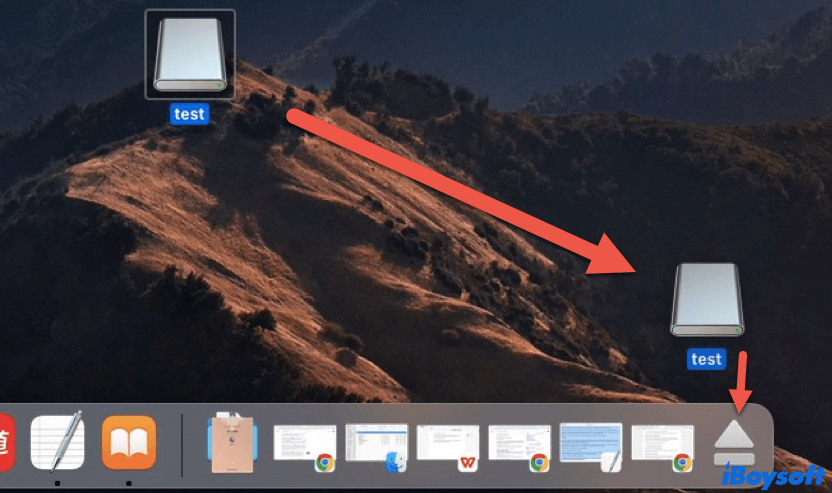 eject SD card using Mac Trash