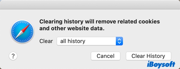 clear Safari history on Mac