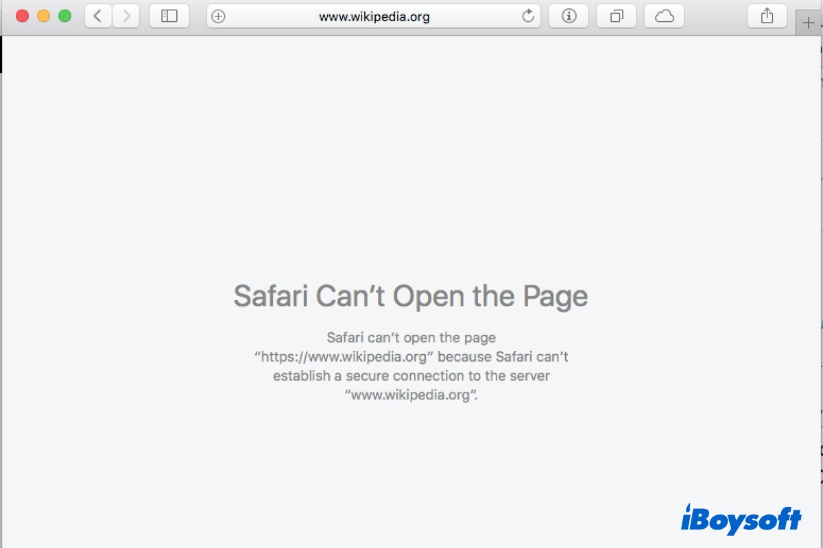 Safari Can't Establish a Secure Connection, Try These Solutions!