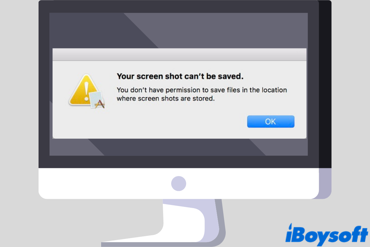 Ihr Screenshot kann auf dem Mac nicht gespeichert werden