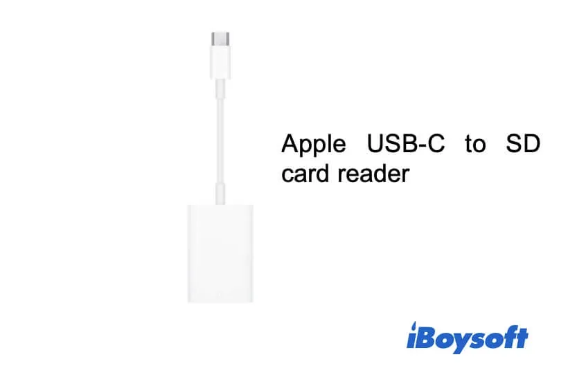 Apple USB C to SD card reader