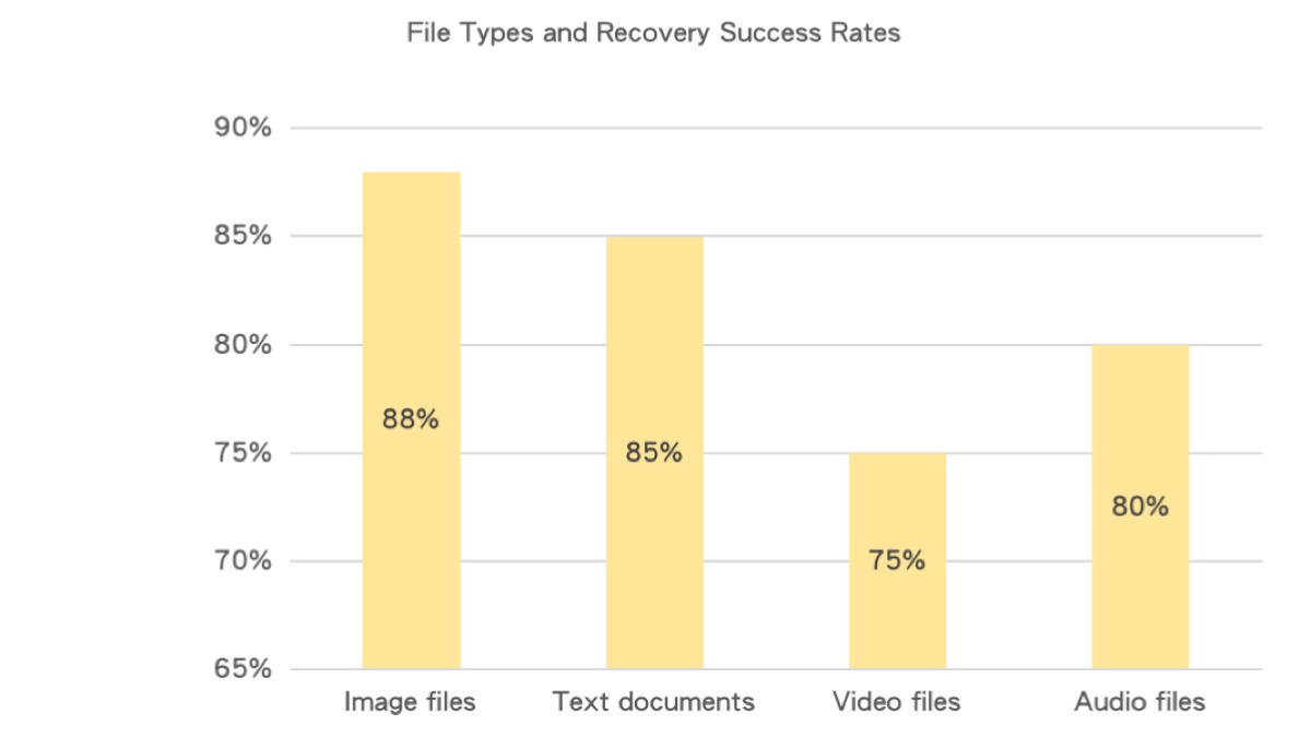 Files types and SD card data recovery success rate