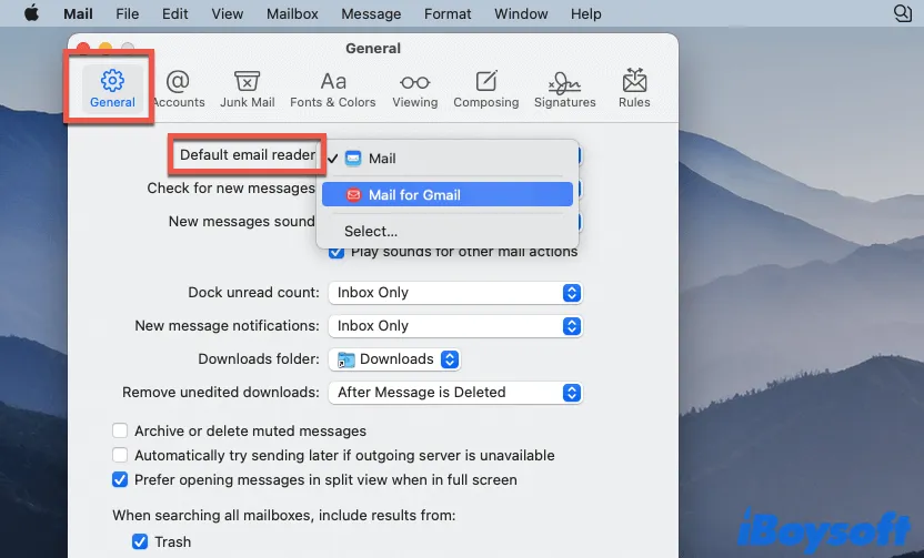 change default mail app on Mac